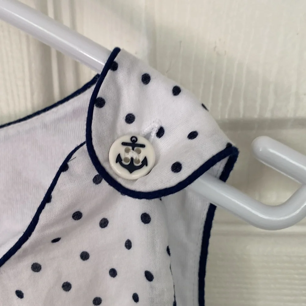 Ralph Lauren Baby Girls' Polka Dot Cotton One Piece Coverall size 12 months